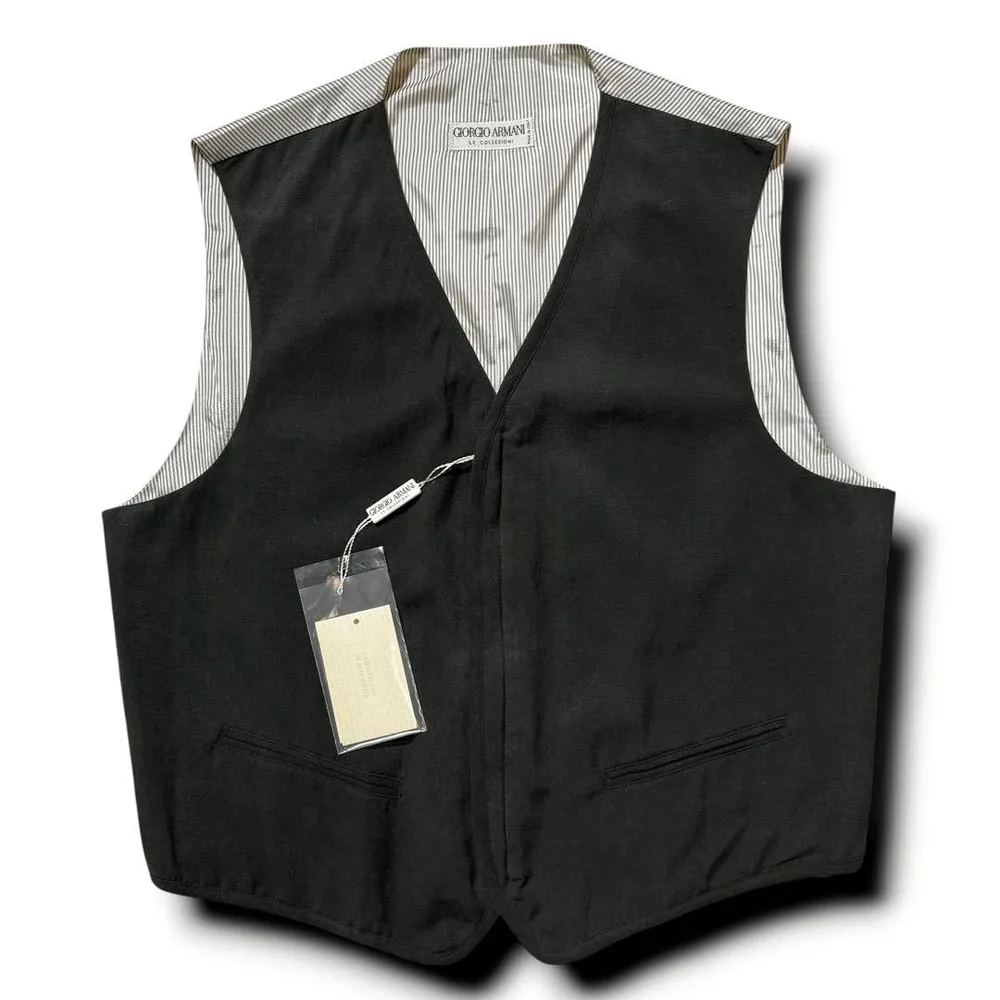 90s dead stock Giorgio Armani zip vest