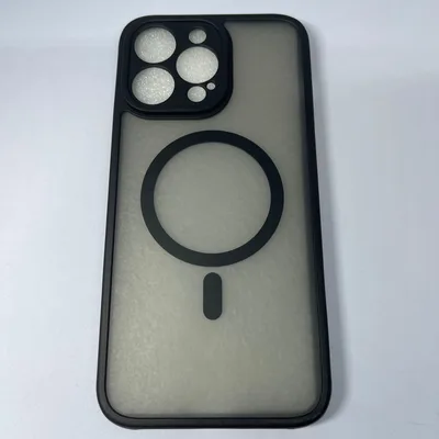iPhone14ProMax ケース MagSafe対応 半透明 マットブラック
