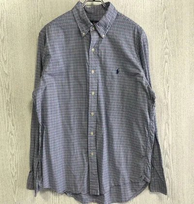 ラルフローレン ポニー刺繍ロゴ 長袖シャツ チェック XL 古着 Ralph