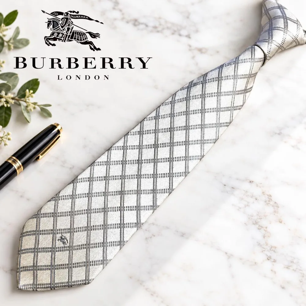 美品 Burberrys バーバリーズ ネクタイ シルク100% チェック