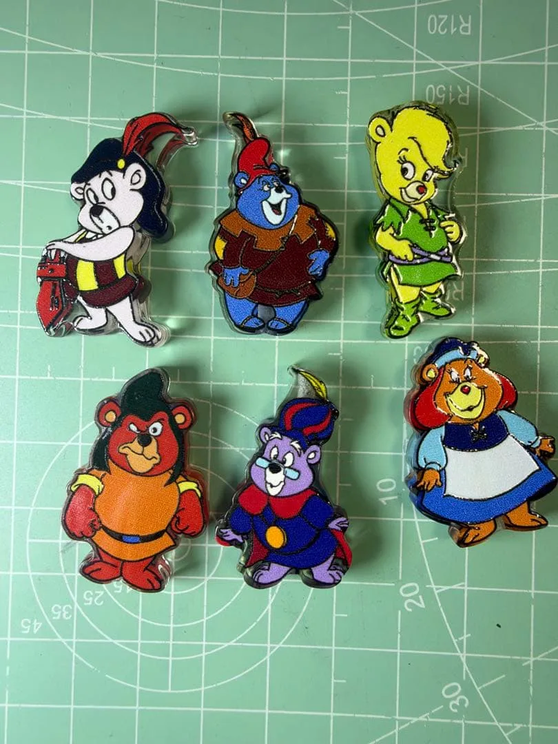 キャラクターモチーフ アクリルビーズ 6個セット