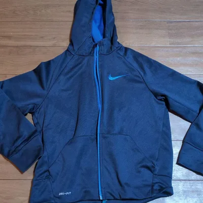 NIKE DRI-FIT ジップアップパーカー ネイビー M