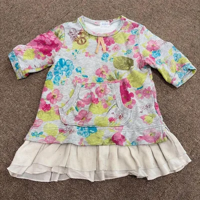 hakka baby 花柄ワンピース 80