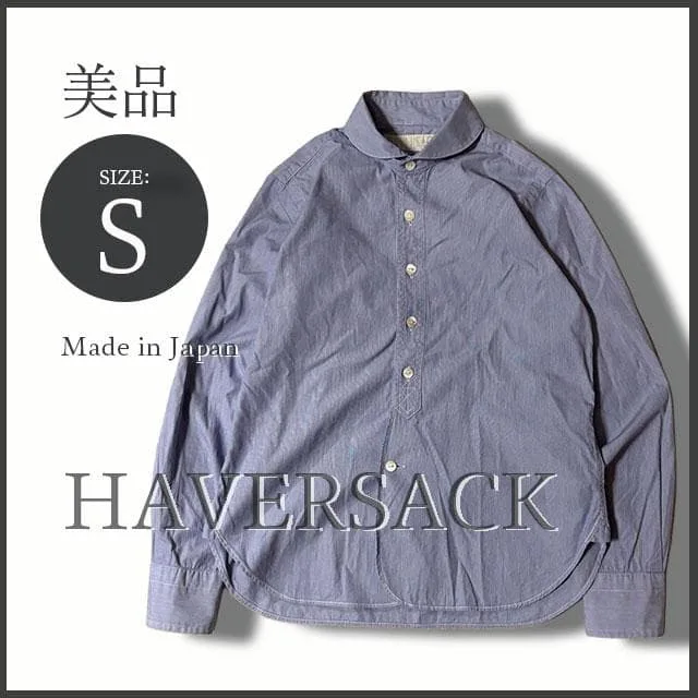 HAVERSACK ハバーサック ラウンドカラーワークシャツ L 美品