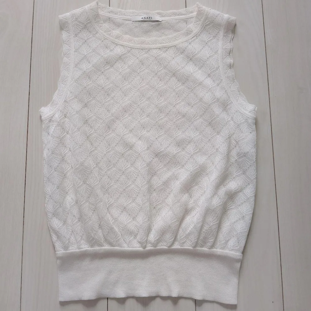 【美品】ANAYI ノースリーブ ホワイト38