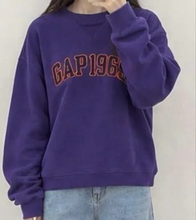 GAP GAP1969 スウェット 裏起毛 パープル