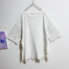 グローバルワーク コットンTシャツ 白 ゆるだぼ