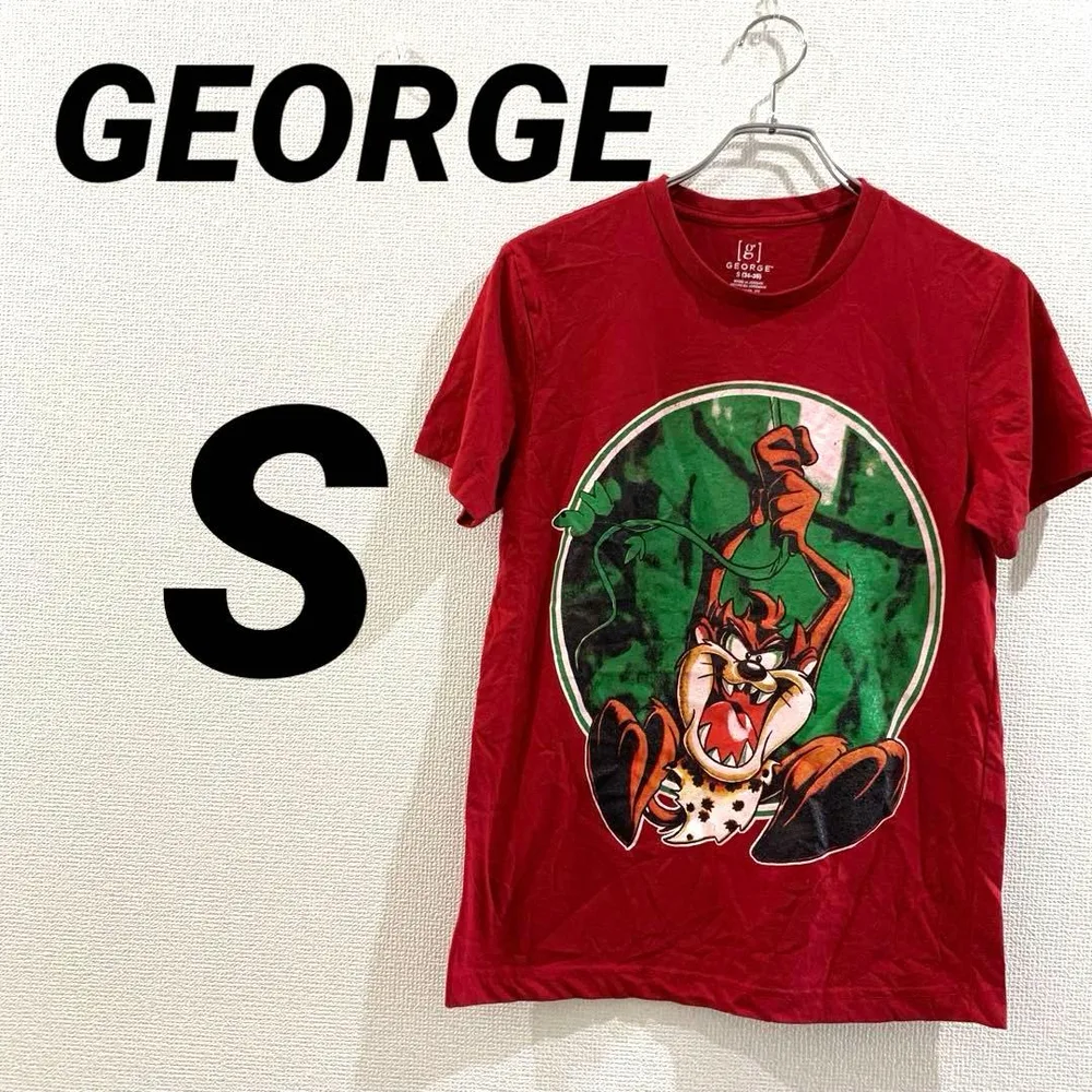GEORGE タズマニアンデビル Tシャツ 赤 S ルーニー・テューンズ 古着