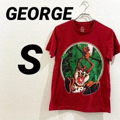 GEORGE タズマニアンデビル Tシャツ 赤 S ルーニー・テューンズ 古着