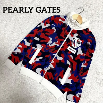 ✨美品✨パーリーゲイツ ゴルフウェア ニット ジャケット カモフラ柄 サイズ0