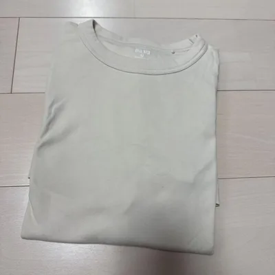 UNIQLO 半袖 ミニワンピース アイボリー M