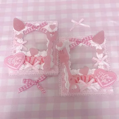 【26】♡ トレカケース ホイップデコ 量産型 ピンク いちご ペア B8 ♡