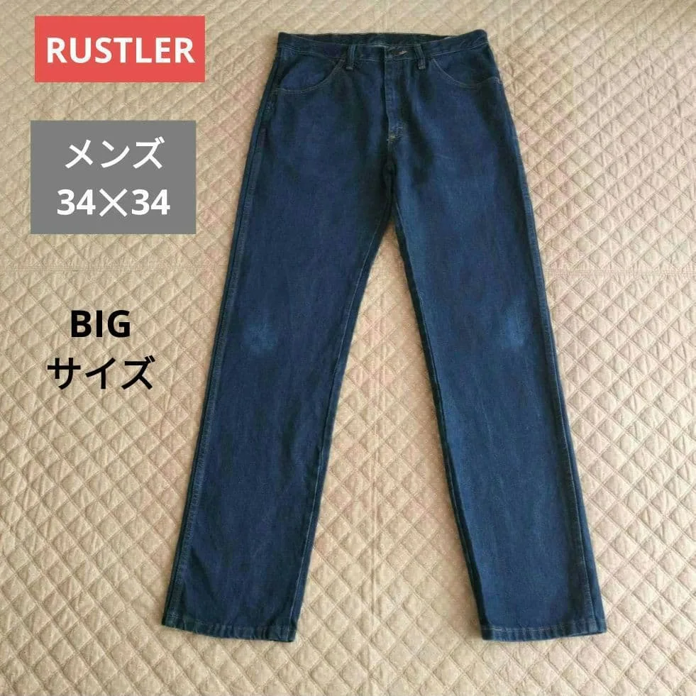 RUSTLER ストレートデニムパンツ インディゴ W34✕L34