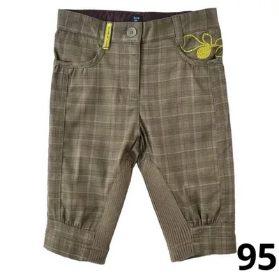 新品 Terre de marins チェック 6部丈パンツ 95cm