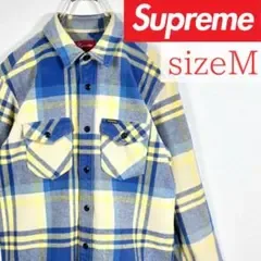 Supreme ヘビーウエイトフランネルシャツ "ロイヤル" Mサイズ
