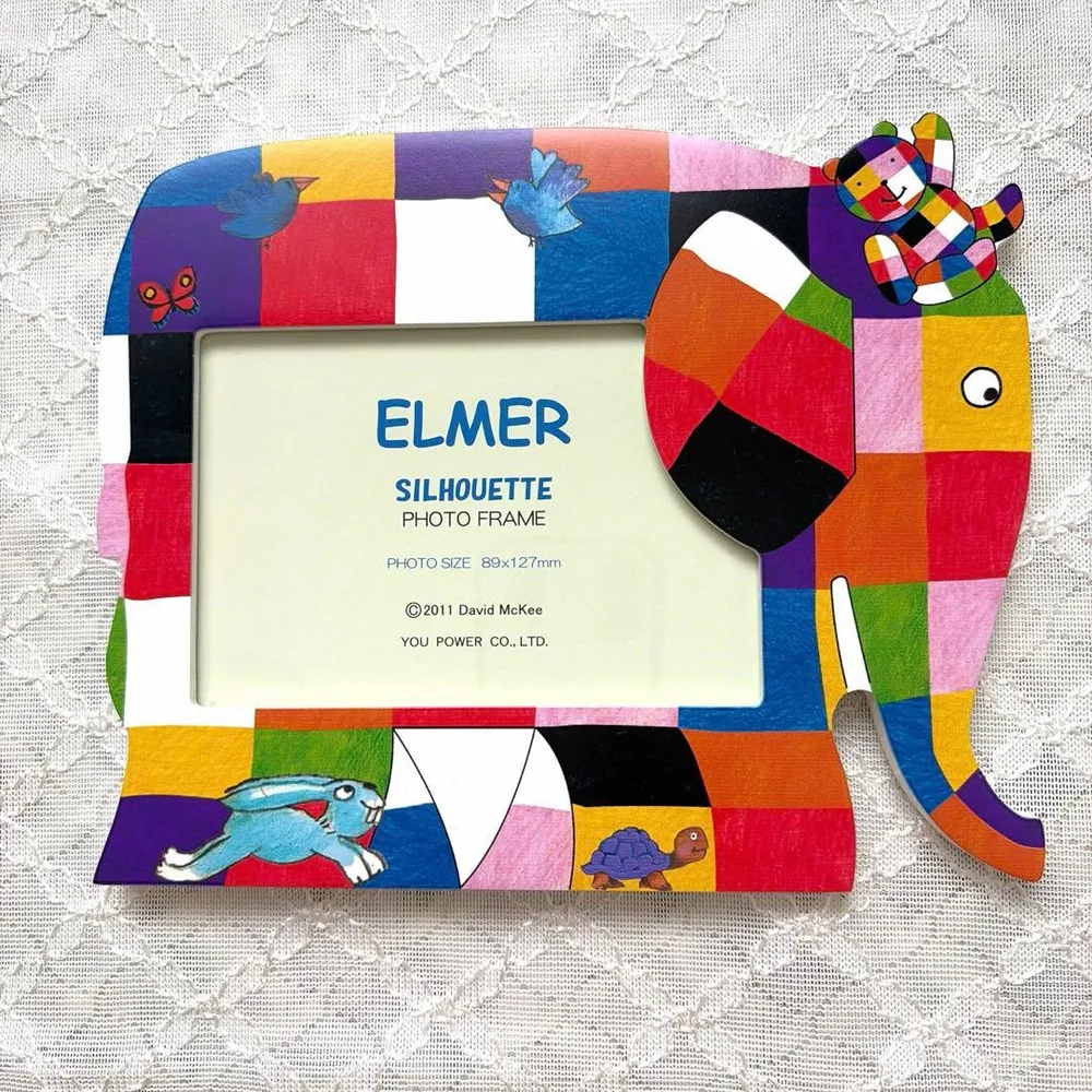ELMER シルエットフォトフレーム ゾウ エルマー