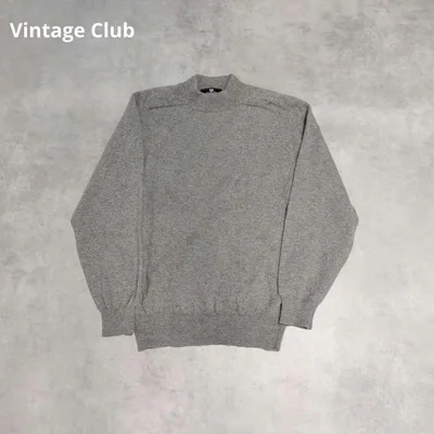 Vintage Club カシミヤ100% ニットセーター グレー メンズ