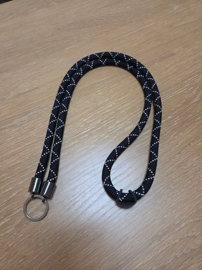 スマホ用 ネックストラップ ブラック ロープ