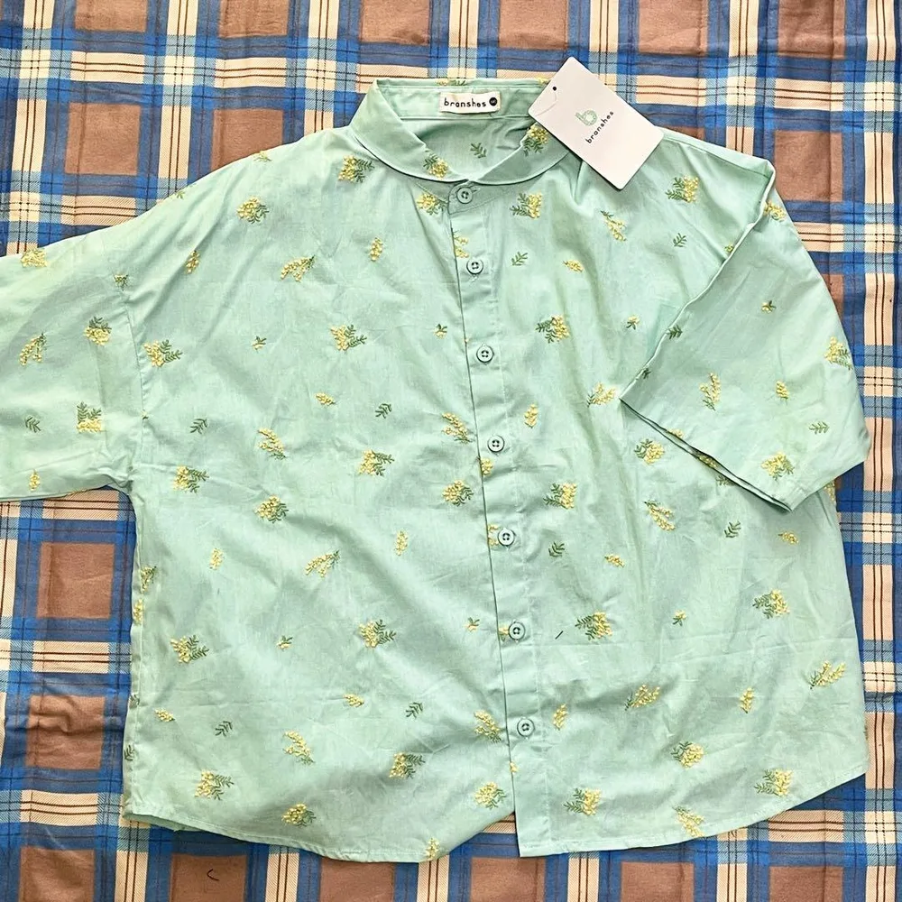 新品 タグ付き ブランシェス ミモザ ブラウス140センチ