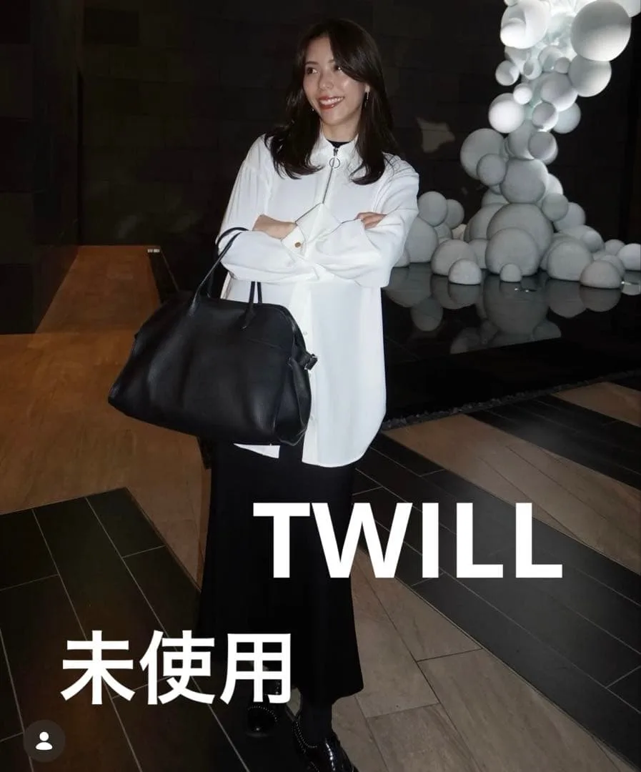 TWILL ツイル 完売 新品♡HARF-ZIP OVERSHIRT ホワイト