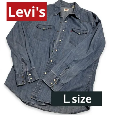 値下げ交渉可【Levi's】デニムウエスタンシャツ/Lサイズ