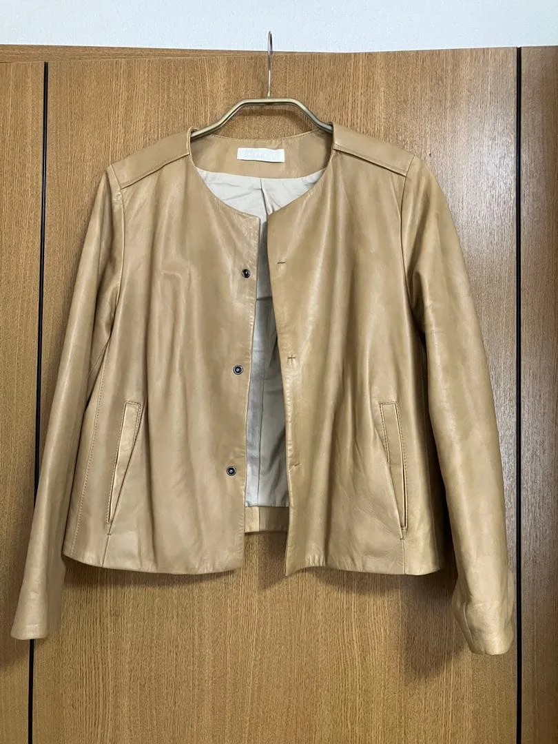 GALERIE VIE ノーカラー レザージャケット