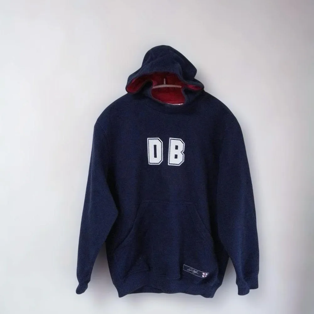 90's adidas ビッグロゴネイビーフード付きパーカー Kid's160