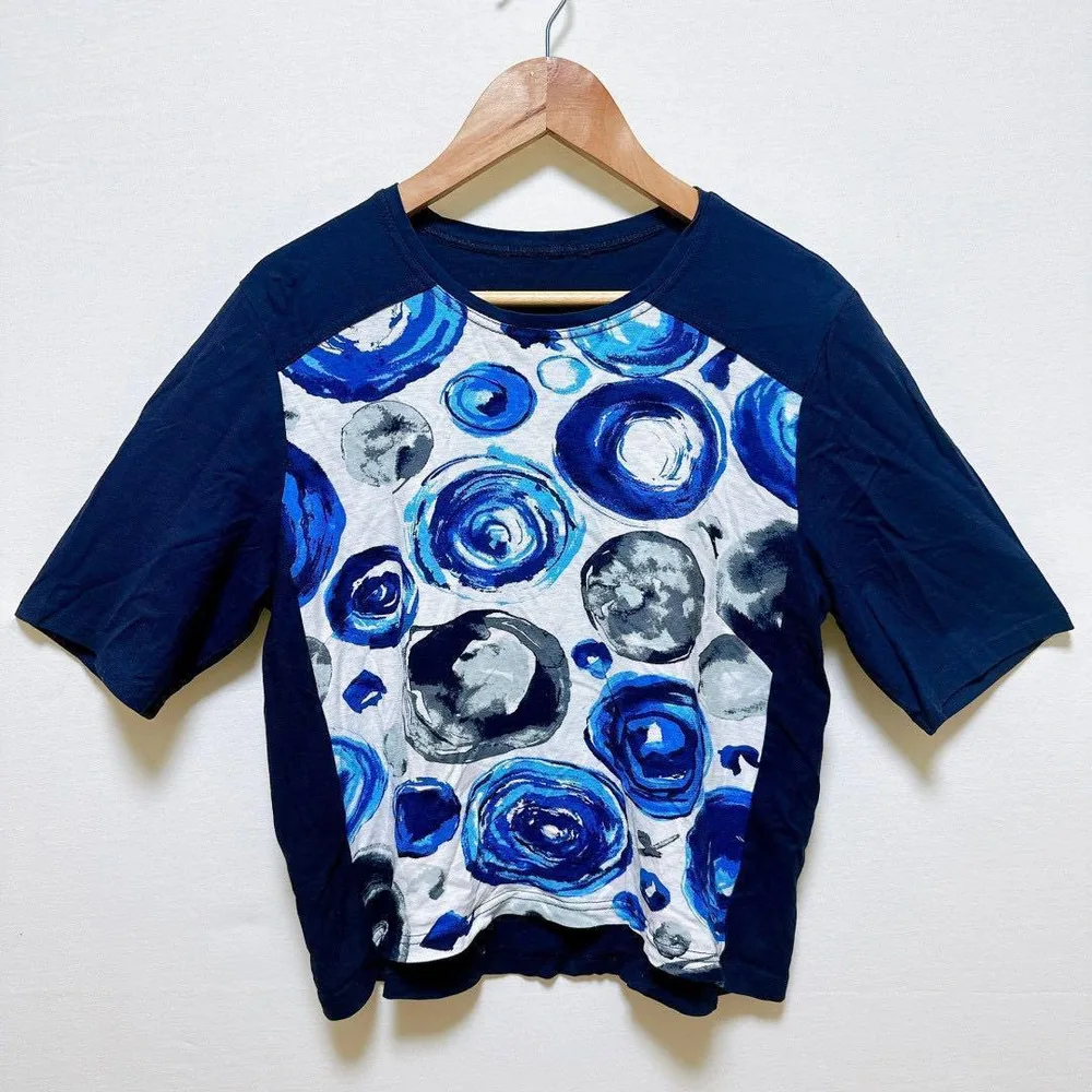 水玉 半袖 Tシャツ ネイビー Mサイズ 春 夏 秋