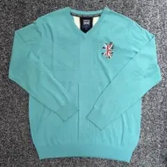 Admiral Golf Vネック 総柄 ニット セーター ゴルフウェア XL