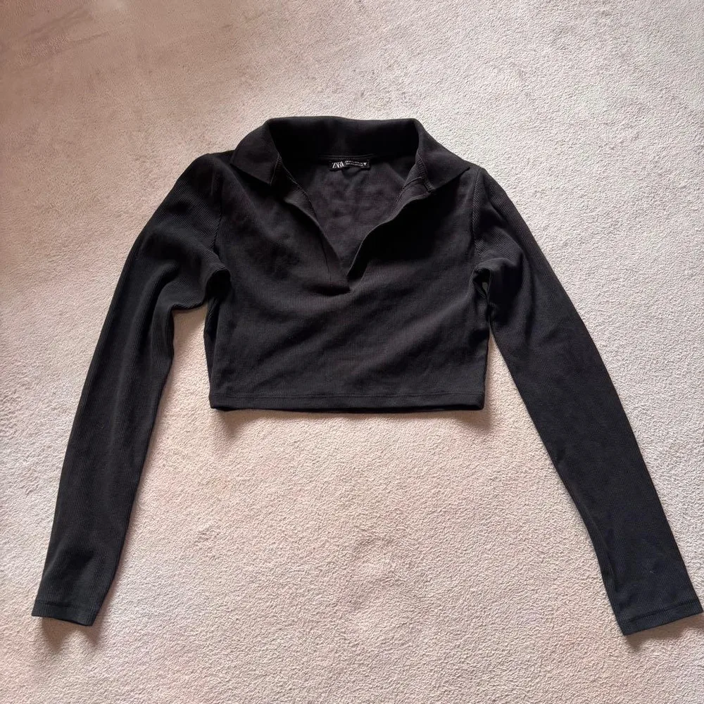 ZARA リブニット 長袖 ブラック