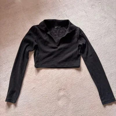 ZARA リブニット 長袖 ブラック