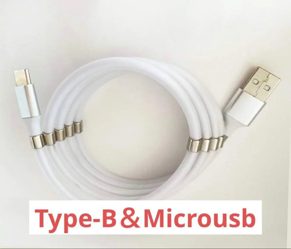 ★磁石 収納充電 Type-B ケーブルUSB マグネット 充電ケーブル