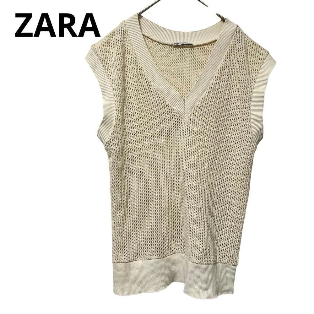 【ZARA】ザラ ノースリーブ ニット 春夏 ベスト 重ね着