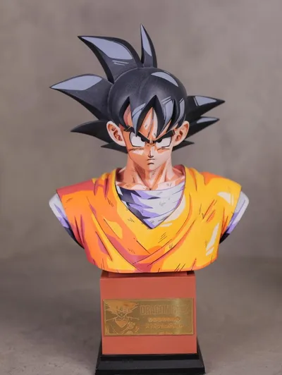 ドラゴンボール 孫悟空 二次元彩色風リペイント フィギュア 台座付き 約19cm