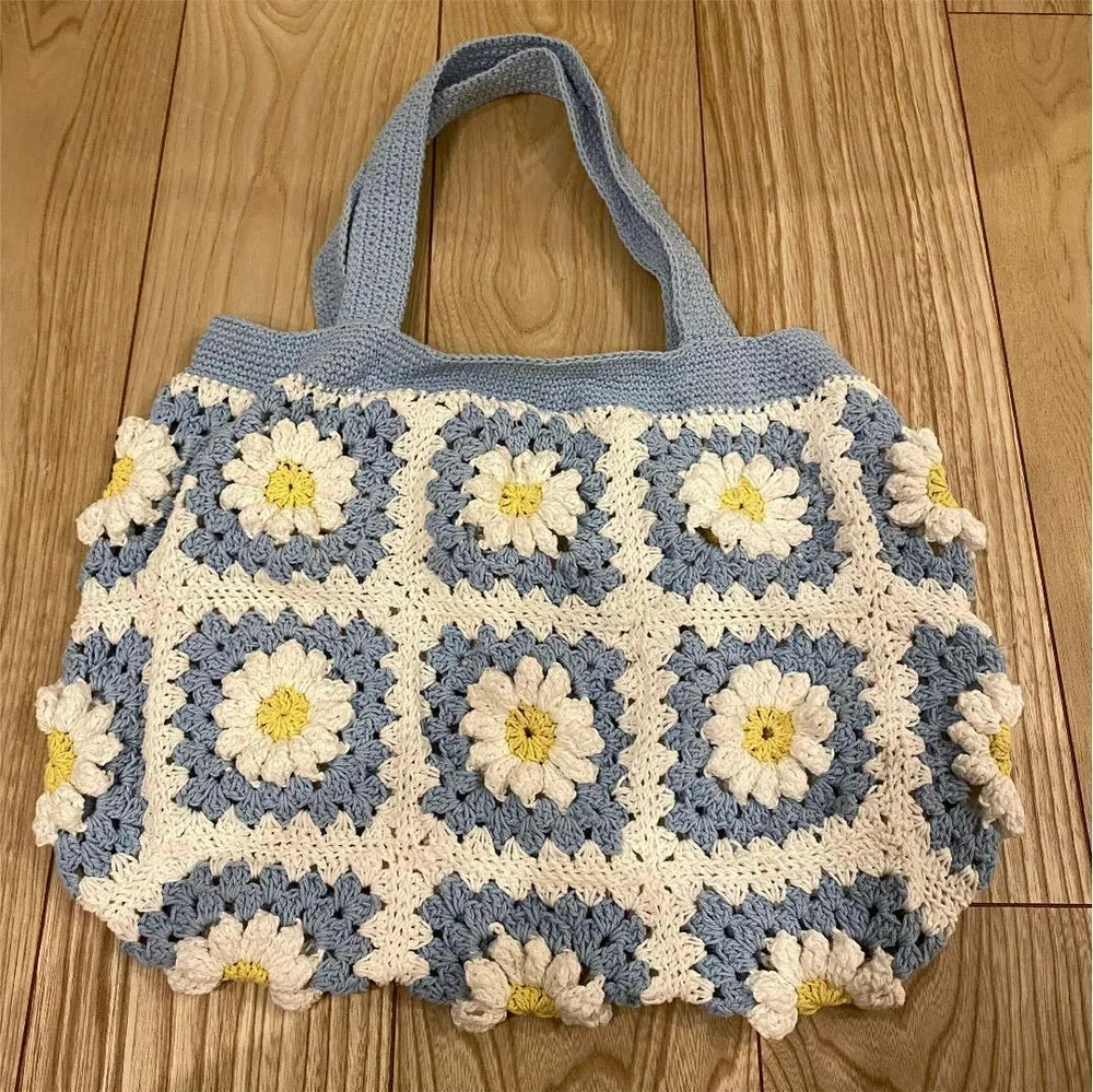 新品♡ハンドメイド グラニーバッグ 編みバッグ