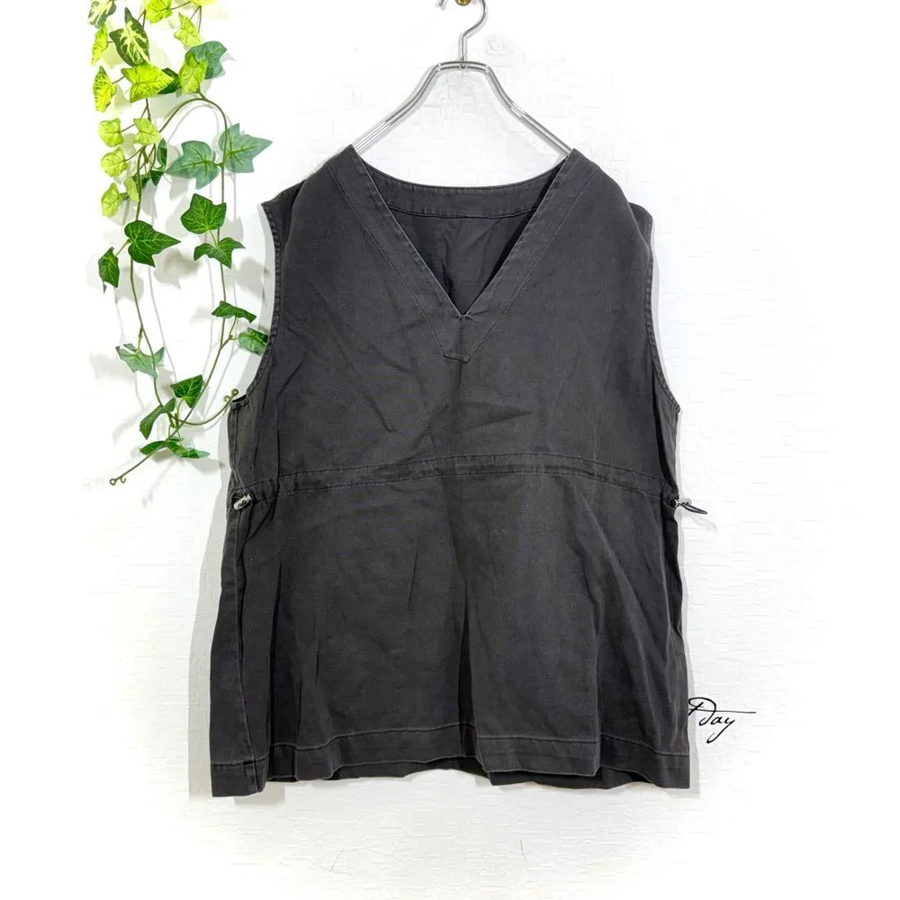 chocol raffine robe ベスト ジレ綿100% コットンVネック
