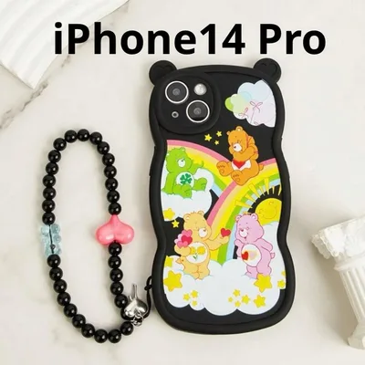 ケアベア iPhone14 pro ハンドストラップ付き