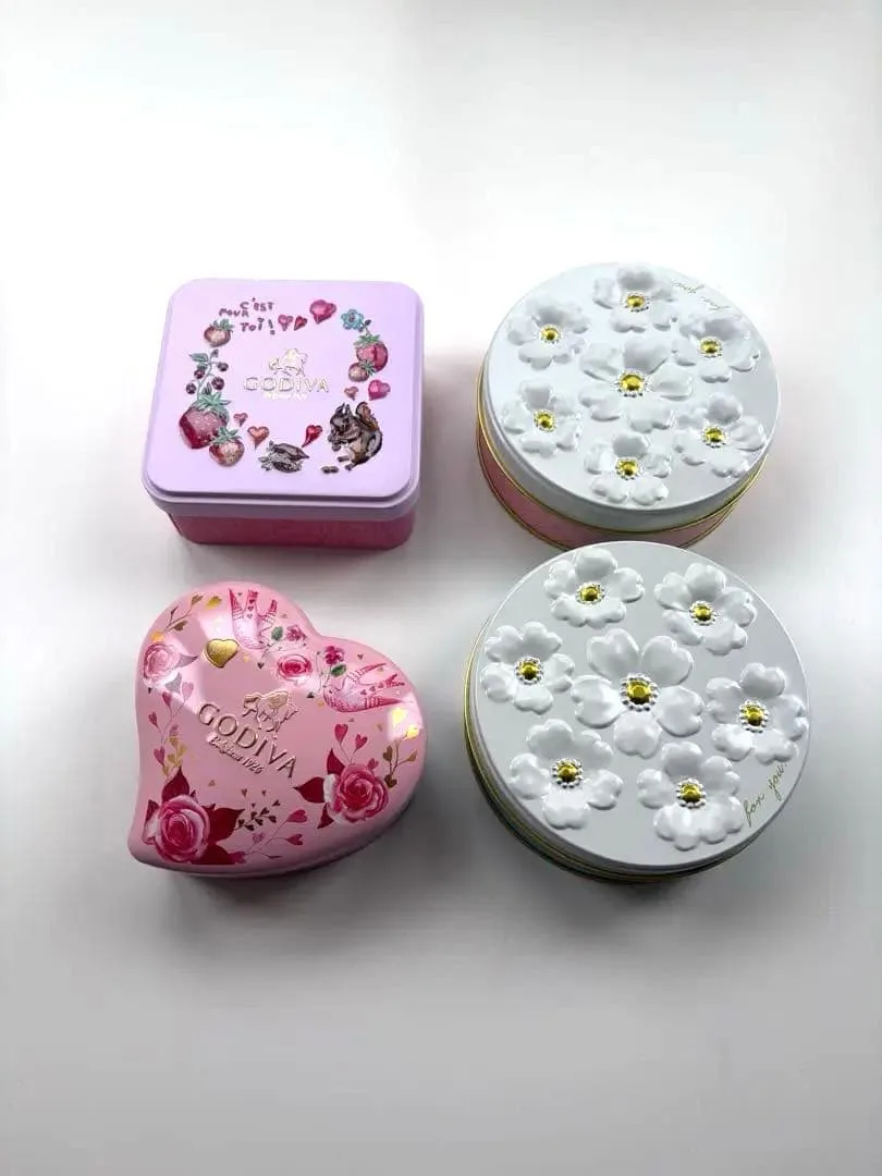 GODIVA 空き缶 4個セット 小物入れ