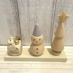 ナチュラルインテリア雑貨 クリスマス 雪だるま ツリー 木製