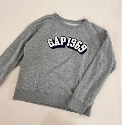 GAP トレーナー 140 キッズ グレー ロゴ スウェット