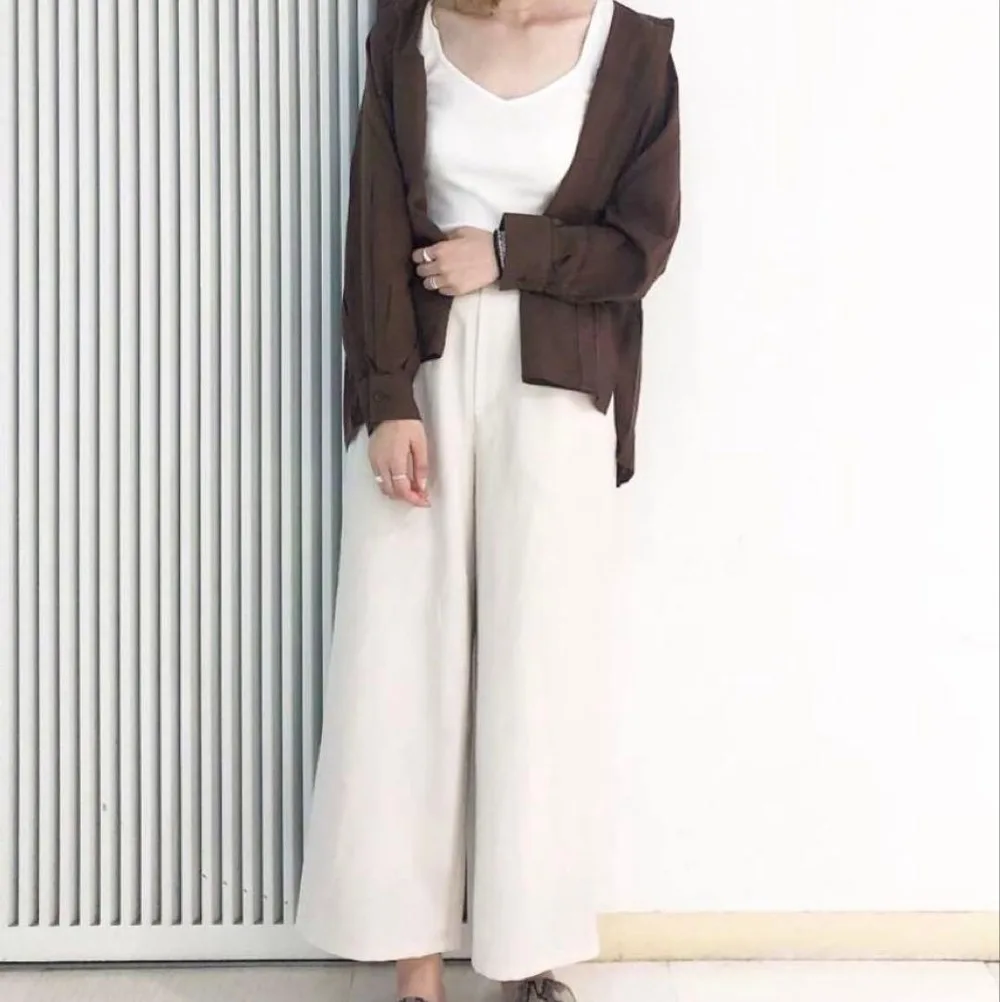 LOWRYS FARM 【前後着用可能】スクエアリブタンク オフ Mサイズ