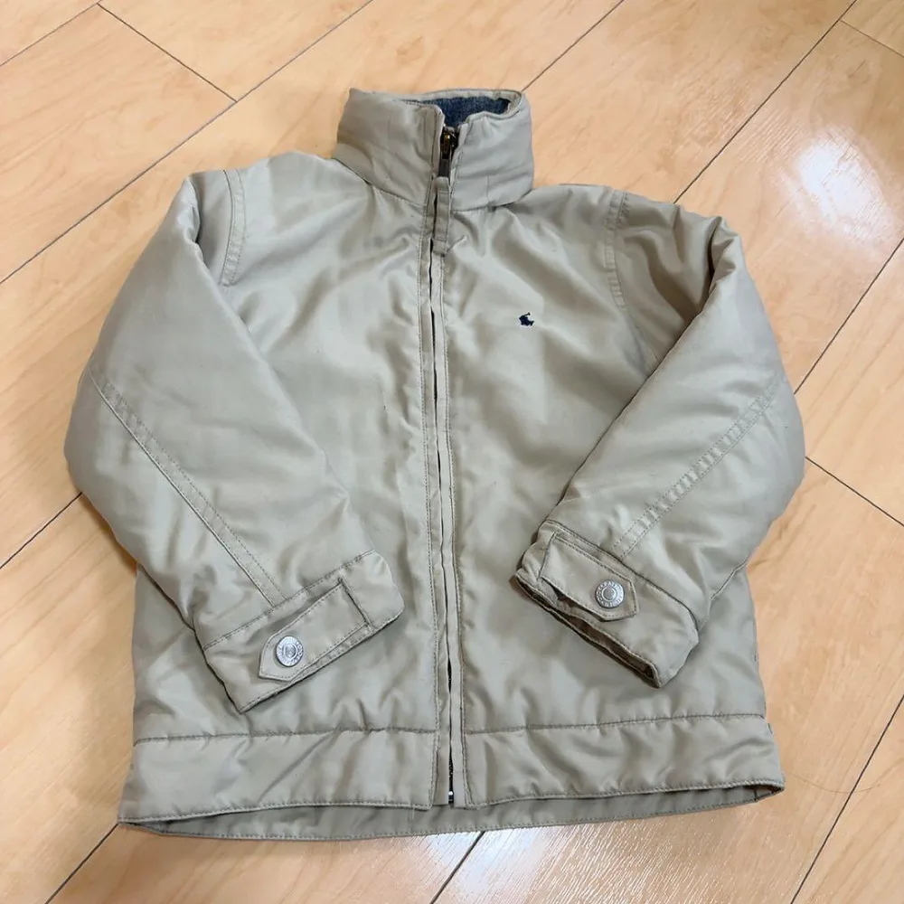 ラルフローレン ベージュ スタンドカラー ジャケット (3T/100cm)