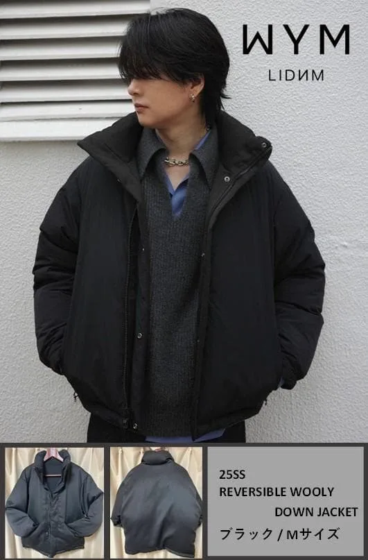 wym REVERSIBLE WOOLY DOWN JACKET M ブラック