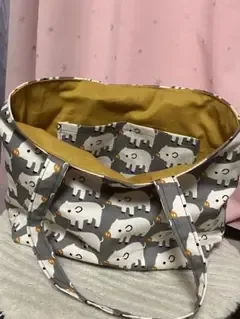 ぶた柄 ハンドメイド トートバッグ