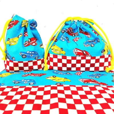 大きめ お弁当袋セット ハンドメイド 車