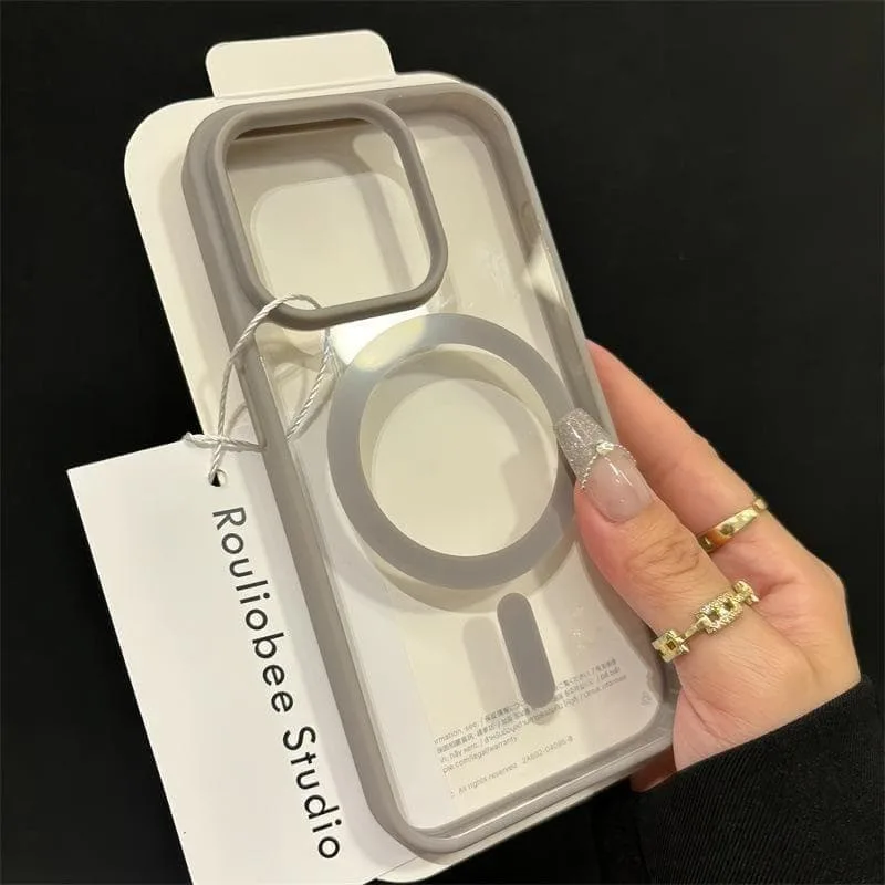 新品未使用! iPhone12ケース MagSafe グレー 03