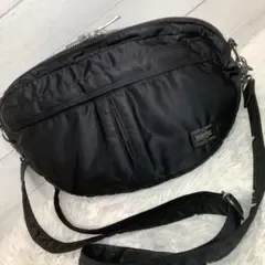 PORTER タンカー ショルダーバッグ オーバル型 ブラック 黒