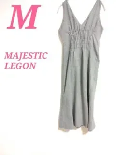 MAJESTIC LEGON ノースリーブ ロングワンピース グレー S