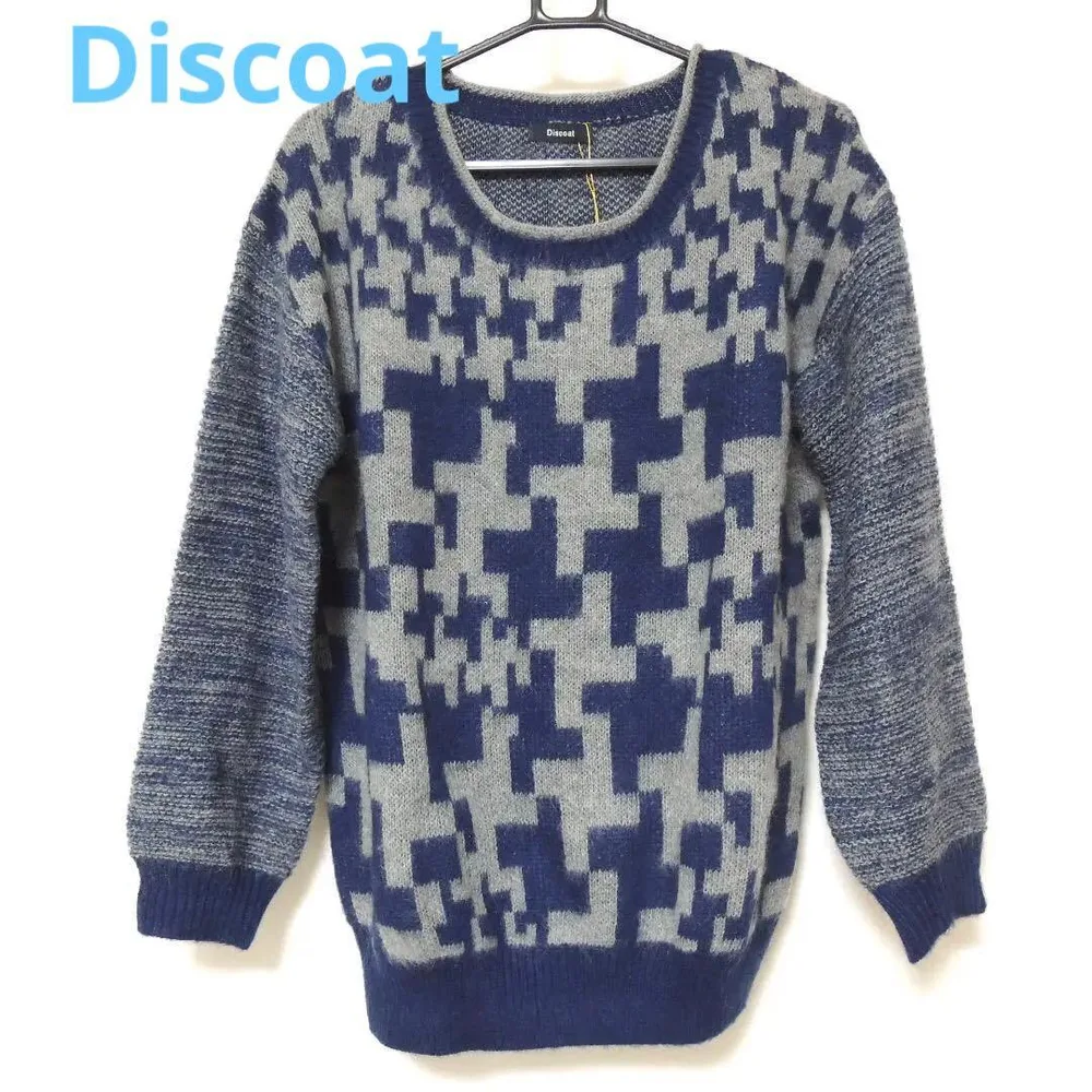新品タグ付き Discoat モヘヤセーター ブルー