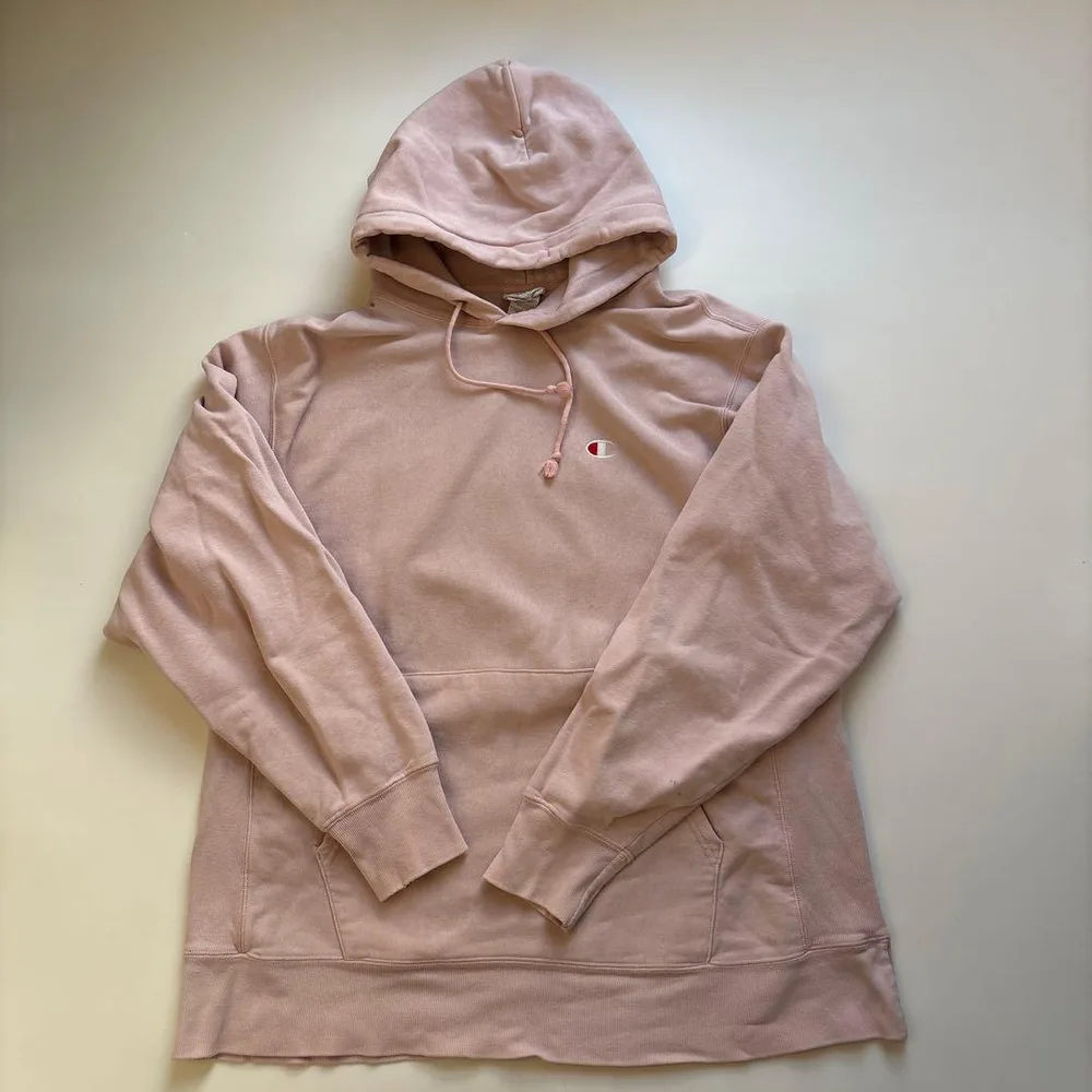 古着Champion リバースウィーブ パーカー ピンクL メキシコ製